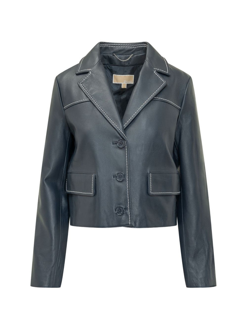 heavy leather blazer 1