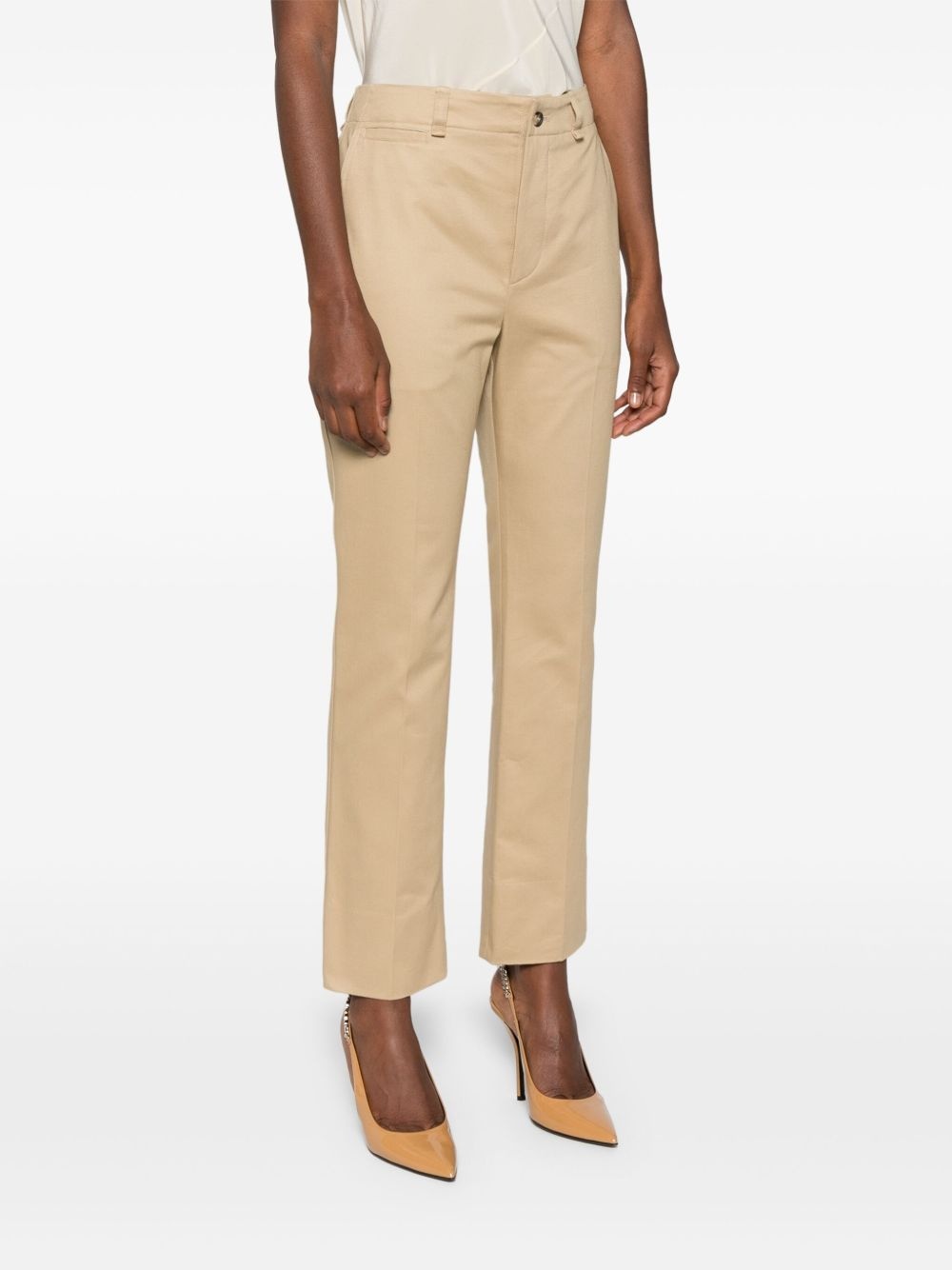 straight-leg cotton trousers - 3