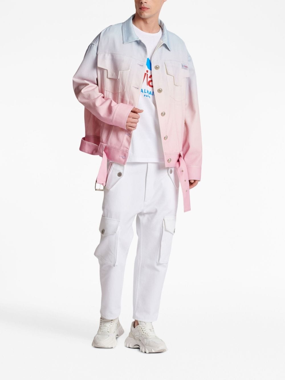 x Evian gradient denim jacket - 2