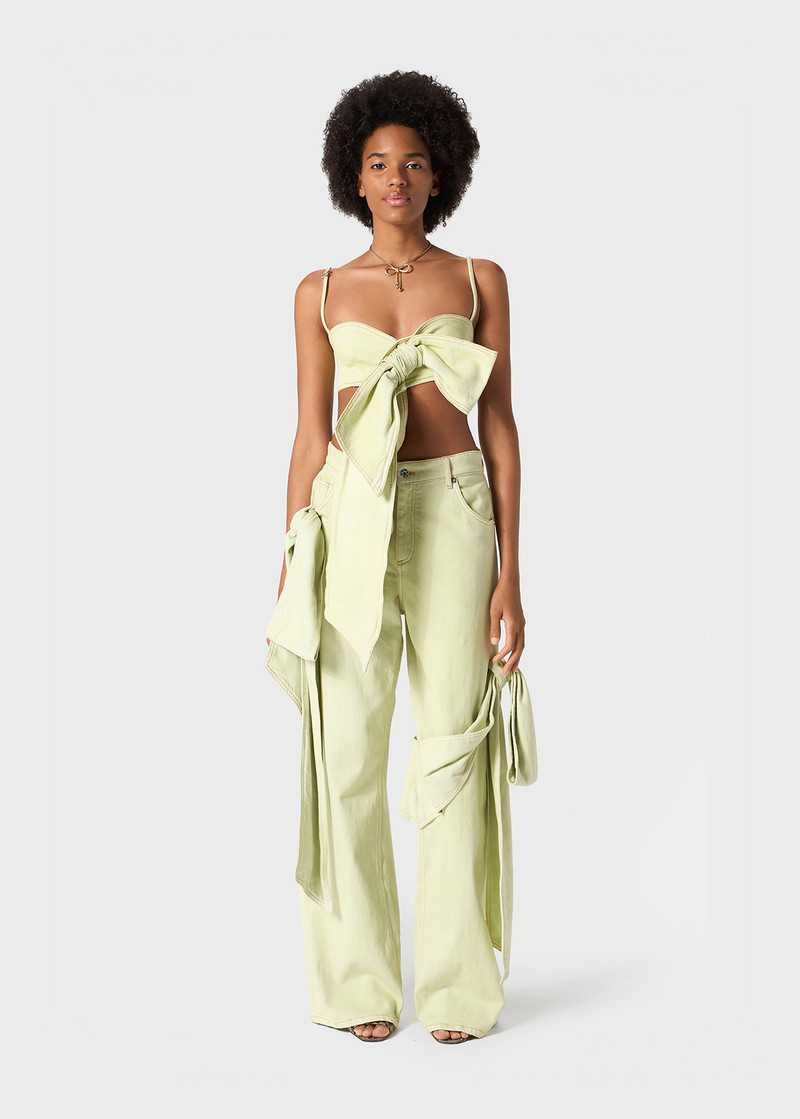 Blumarine DENIM TOP WITH BOW outlook