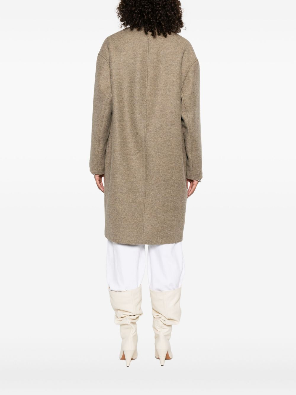 double-breasted wool coat - 4