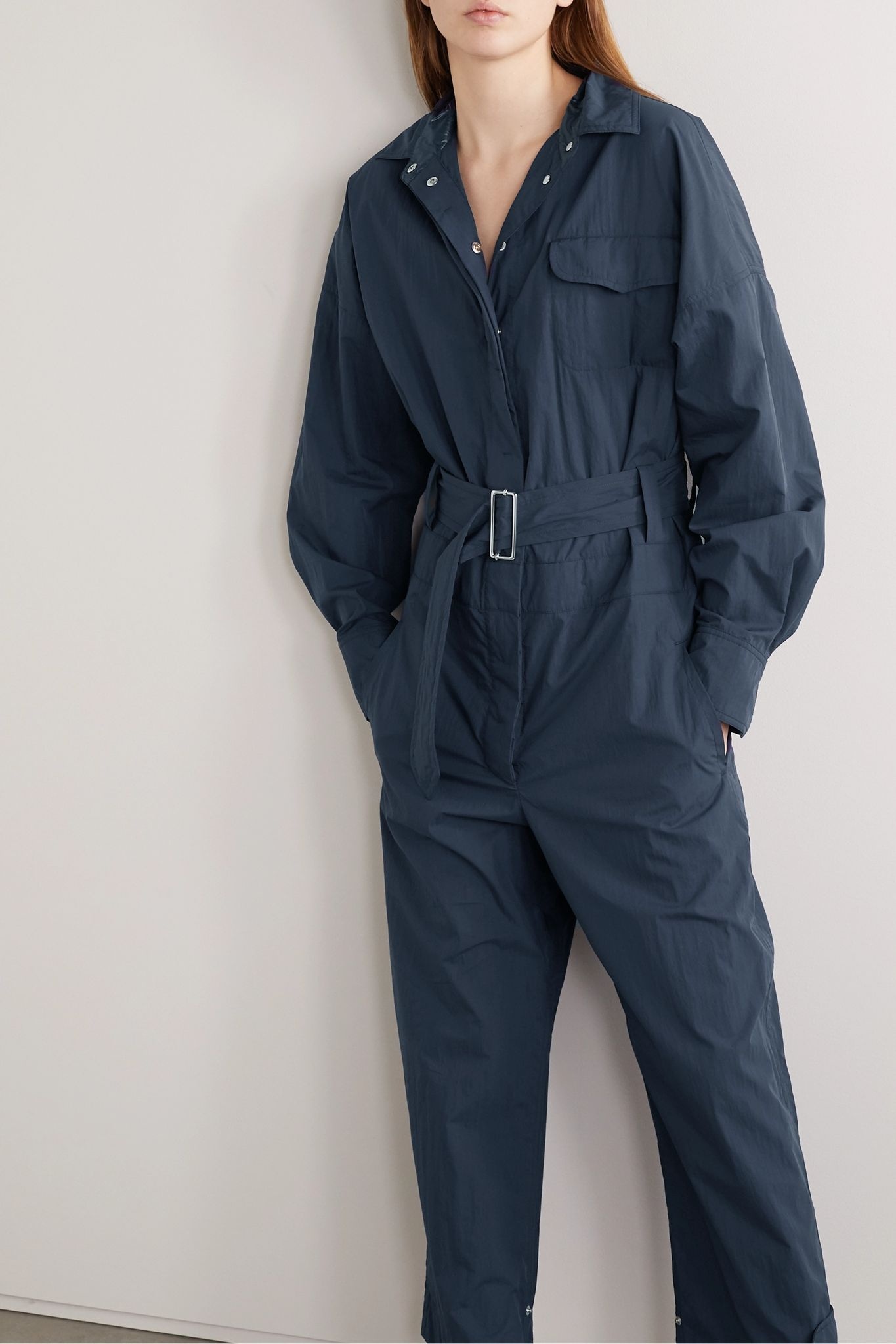 + 2 Moncler 1952 Tuta belted cotton-blend jumpsuit - 3