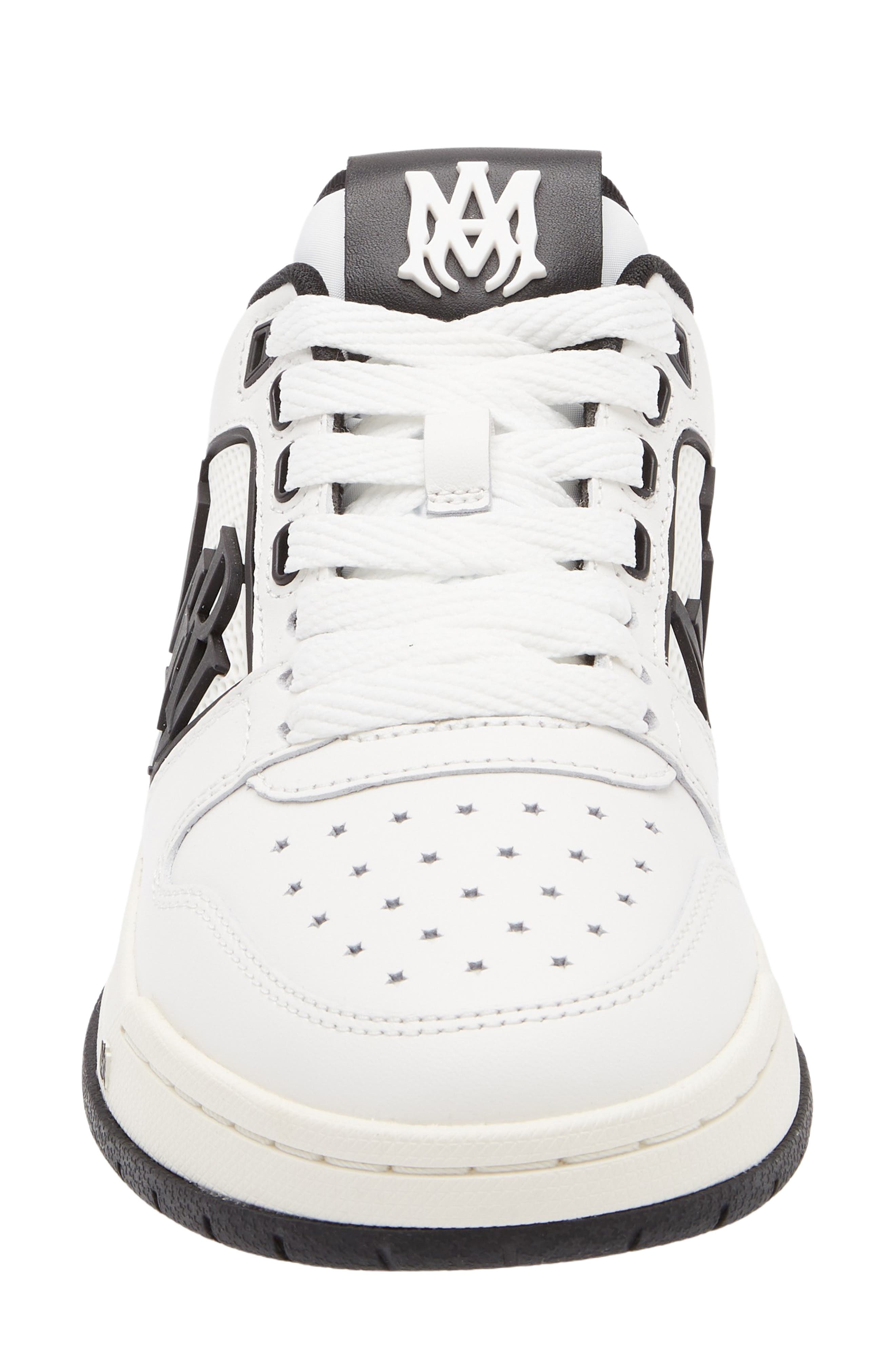 AMIRI Classic Logo Low Top Sneaker in White Black at Nordstrom - 4