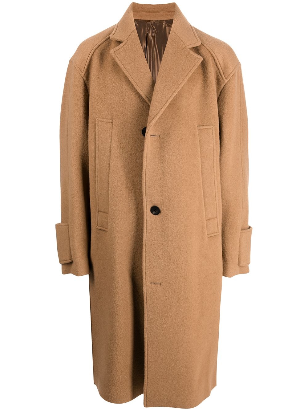 oversize single-breasted coat - 1