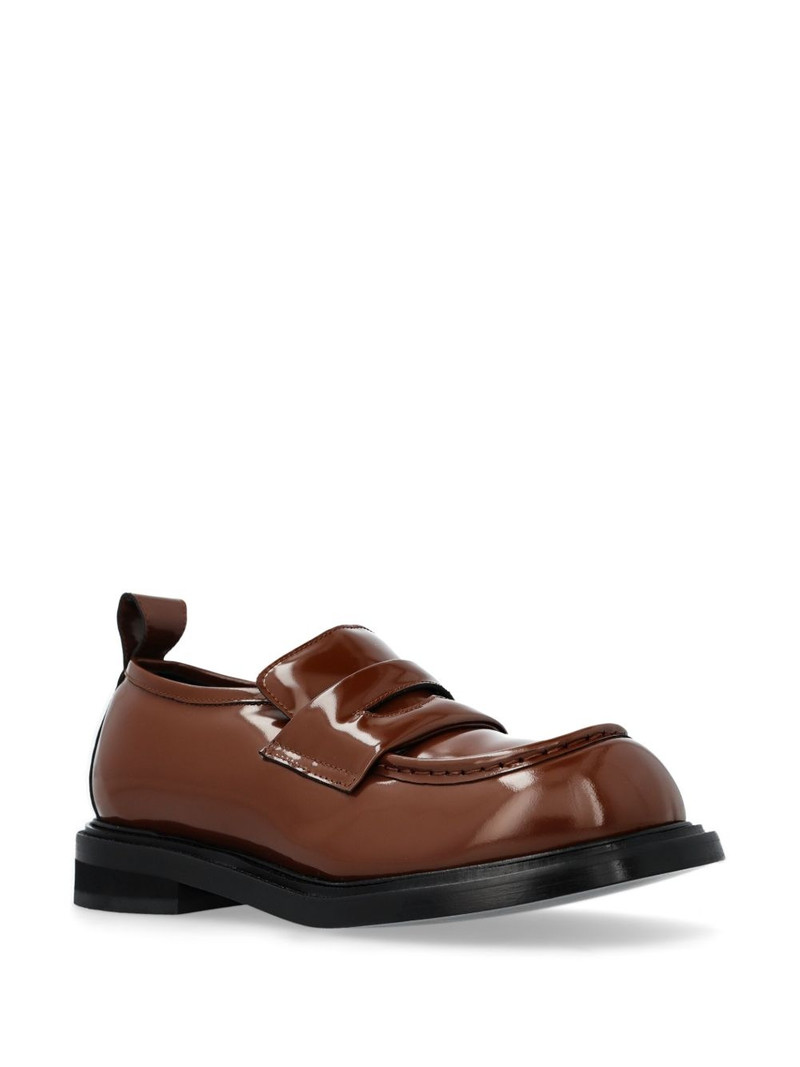 Moschino patent-leather loafers outlook