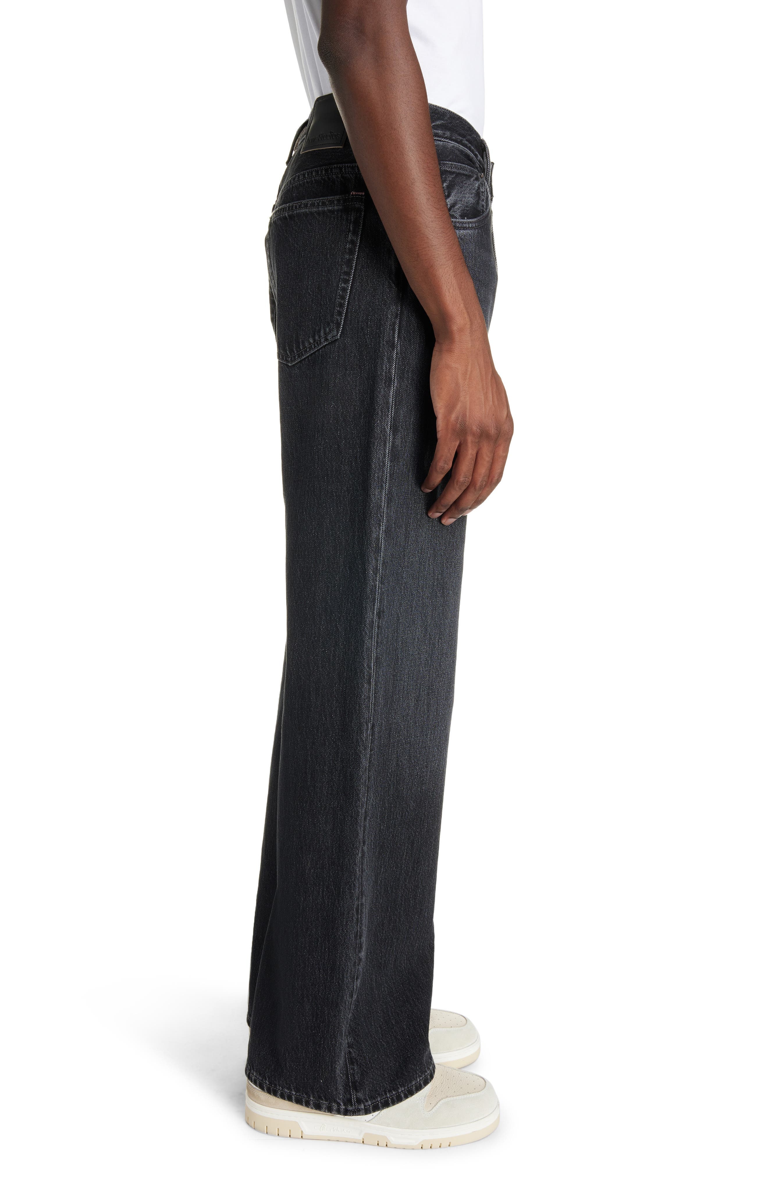 Acne Studios 2021 Loose Fit Jeans in Black at Nordstrom - 4