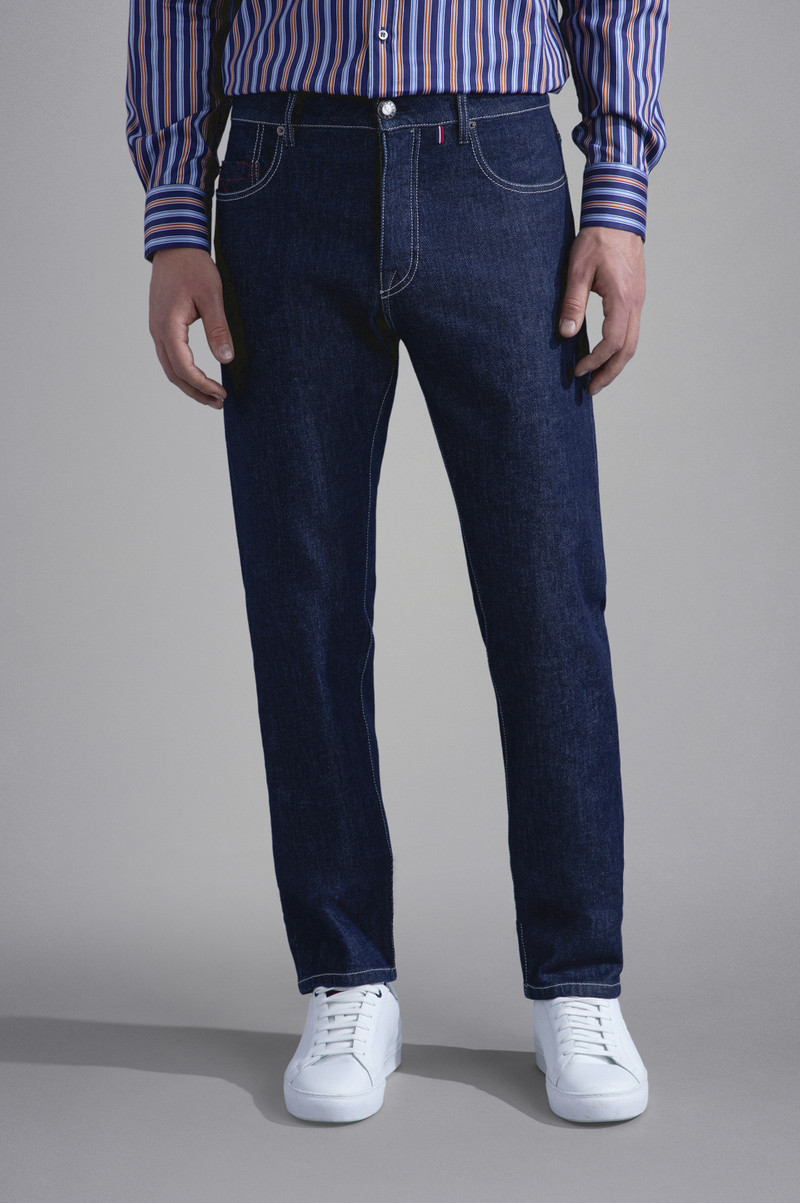 RED RIVET STRETCH JEANS 6