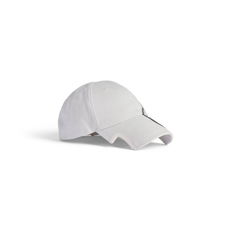 BALENCIAGA Men's Cursive Cap in Dirty White outlook
