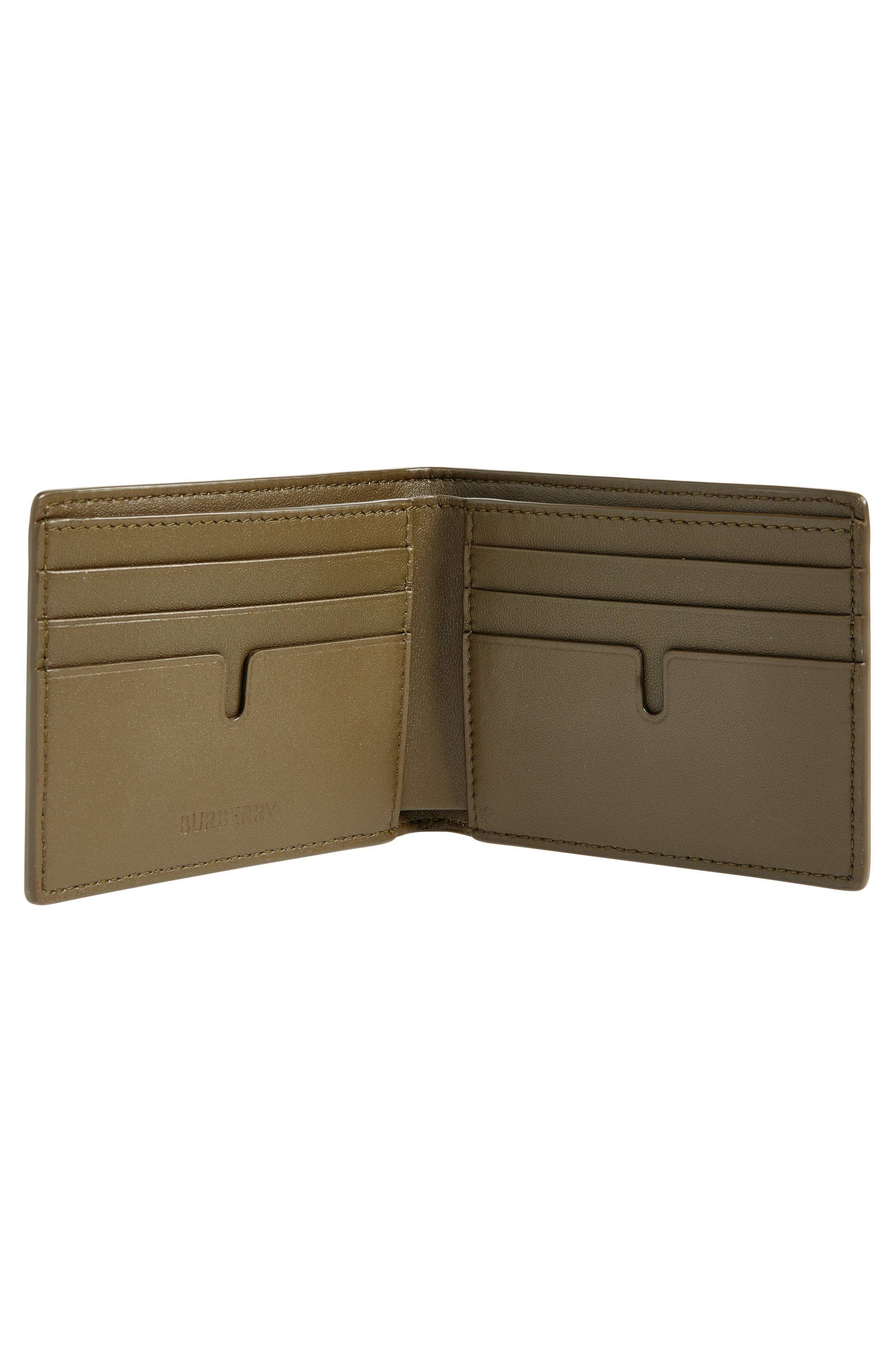 burberry Check Coated Canvas & Leather Bifold Wallet in Sand at Nordstrom - 2