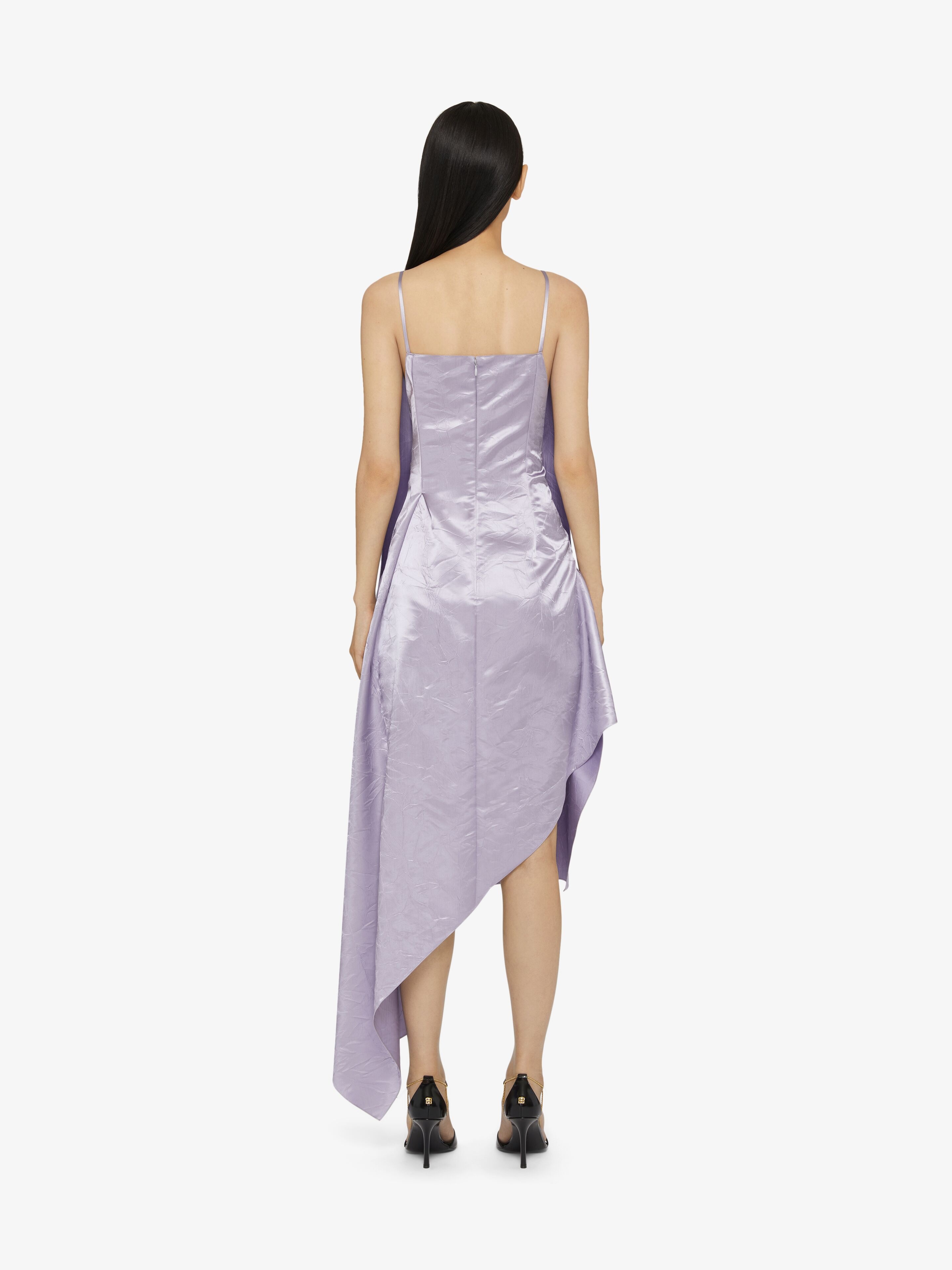 ASYMMETRIC DRESS IN SATIN WITH OVERSIZED BOW - 3