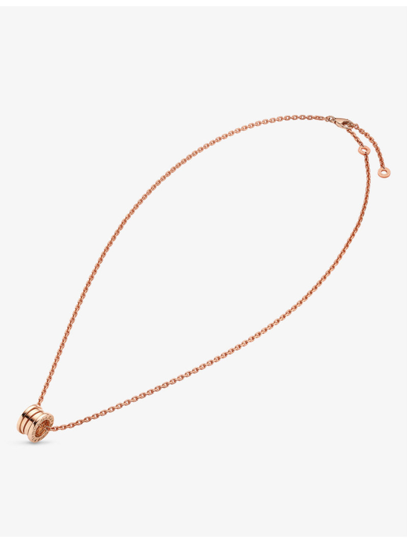 BVLGARI B.zero1 18ct rose-gold pendant necklace outlook