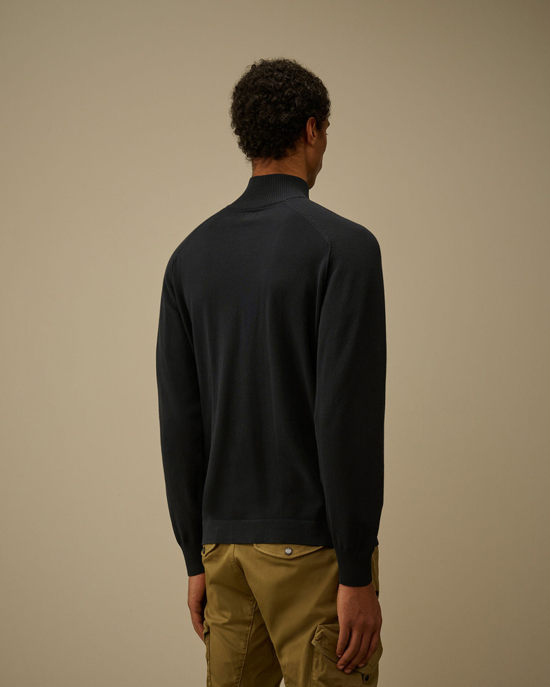 Cotton Crepe Half Zip Sweater 4