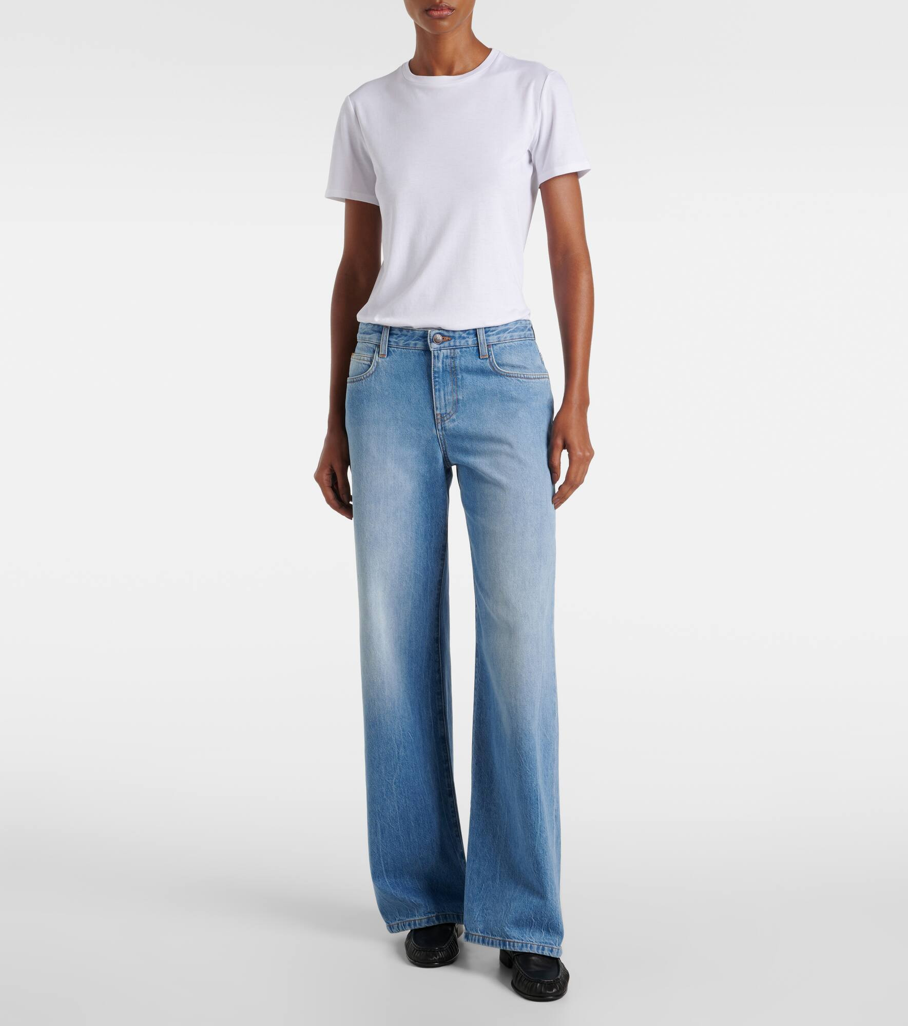 Eglitta mid-rise wide-leg jeans - 7