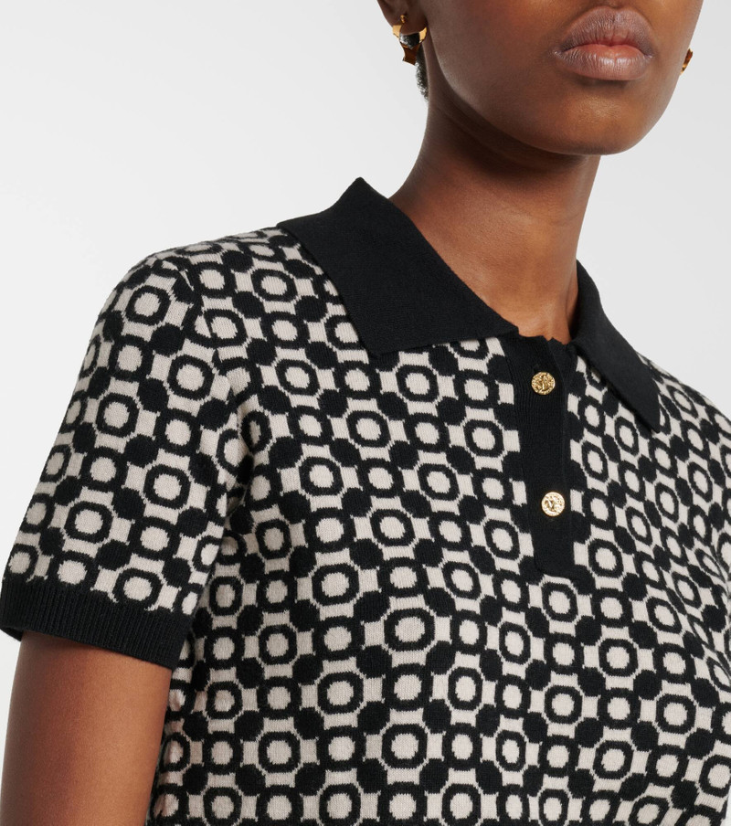 Medera wool jacquard polo sweater 4
