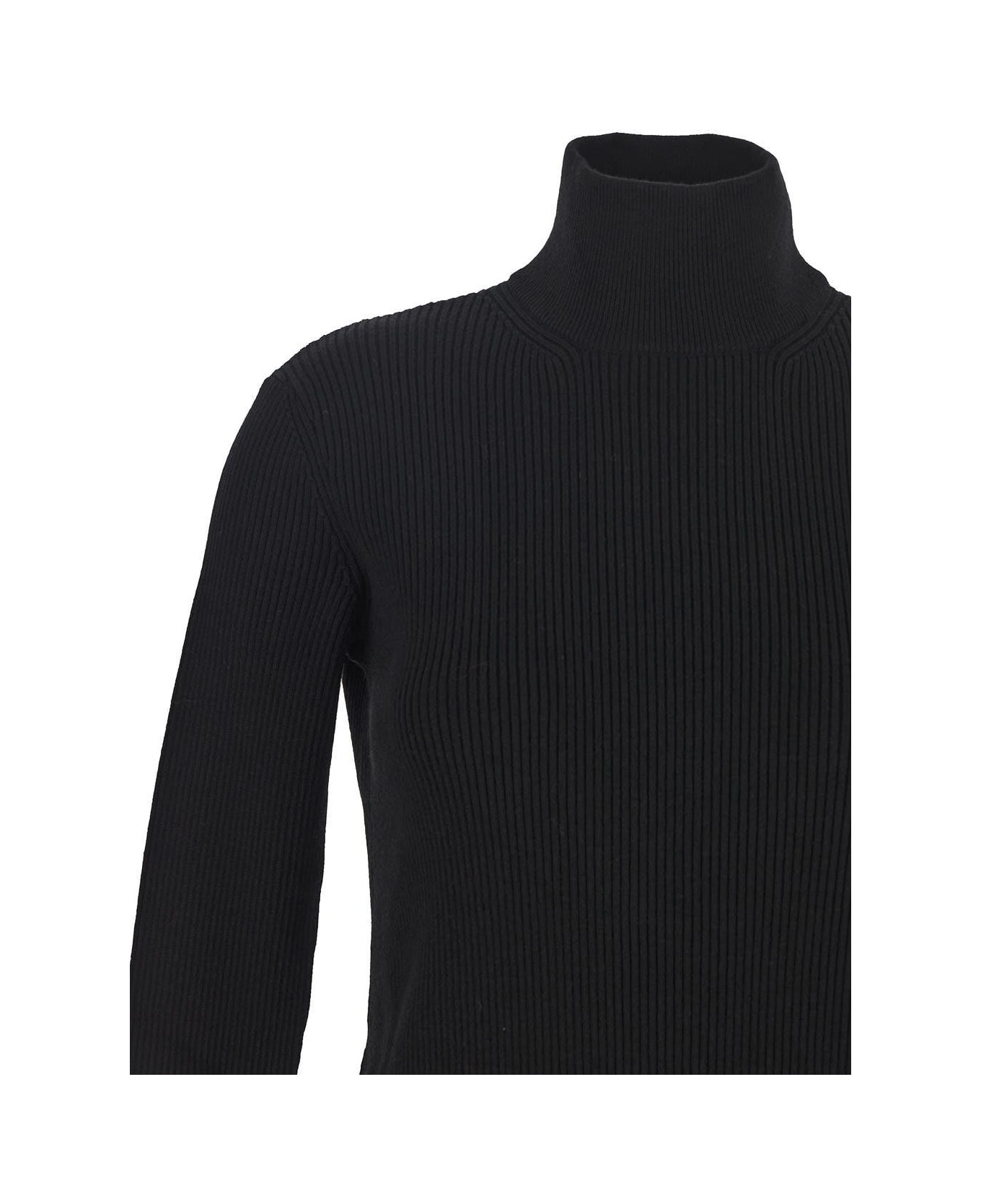 Stretch Wool Ribbed Dress - 3
