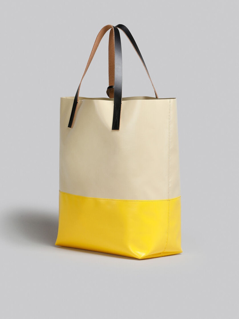 TRIBECA SHOPPING BAG IN YELLOW AND BEIGE 3