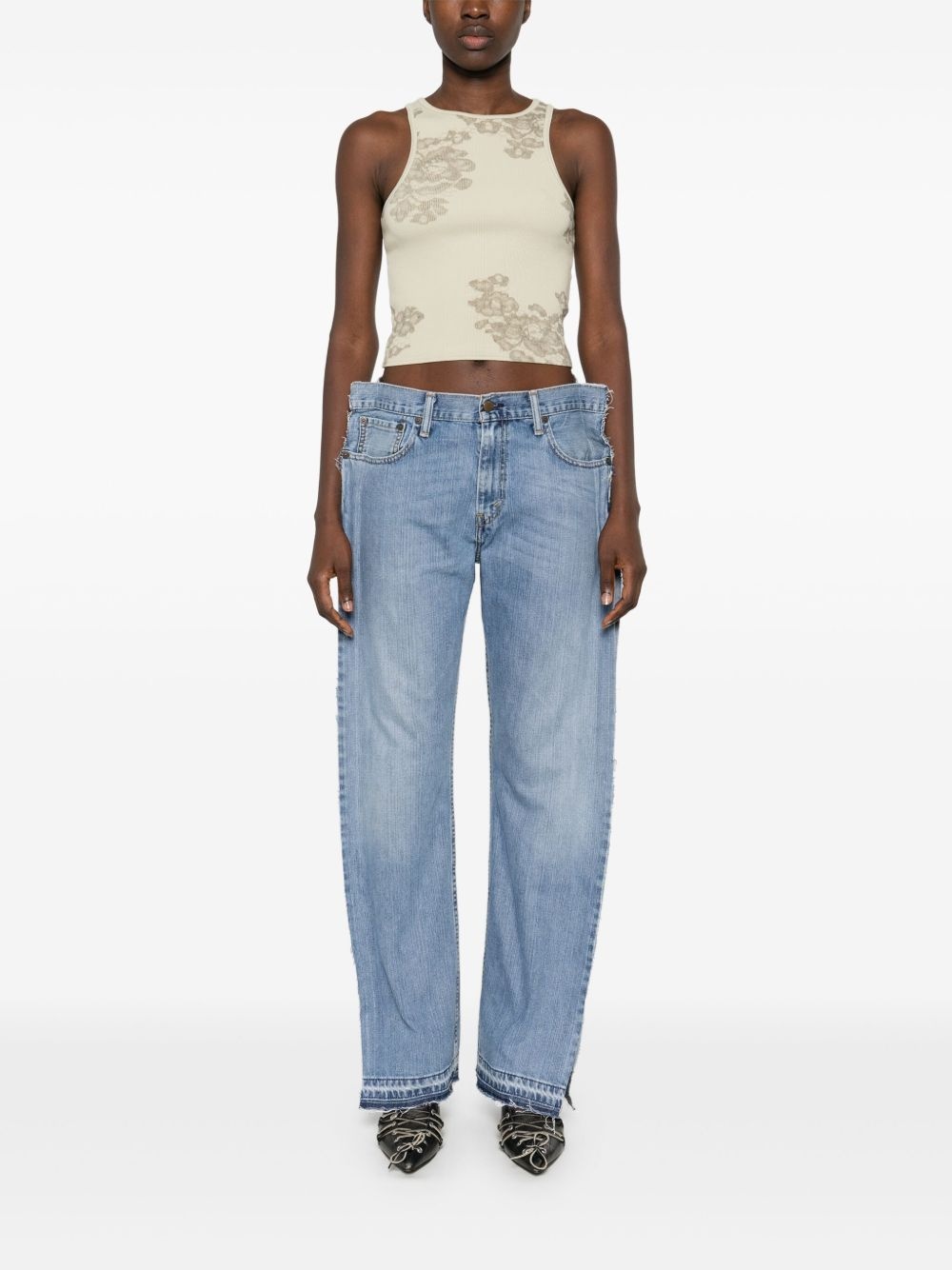 patchwork jeans - 2