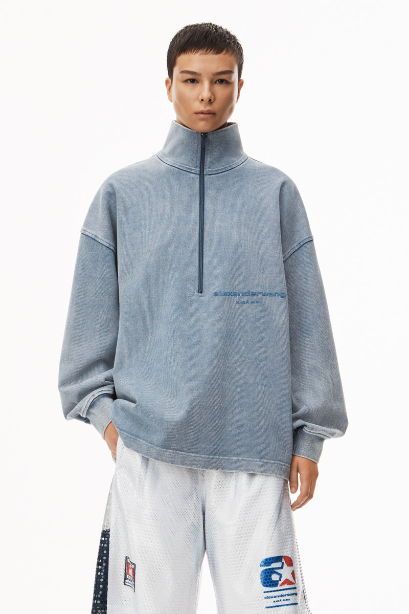 HALF ZIP SWEATSHIRT IN JAPANESE JERSEY 2