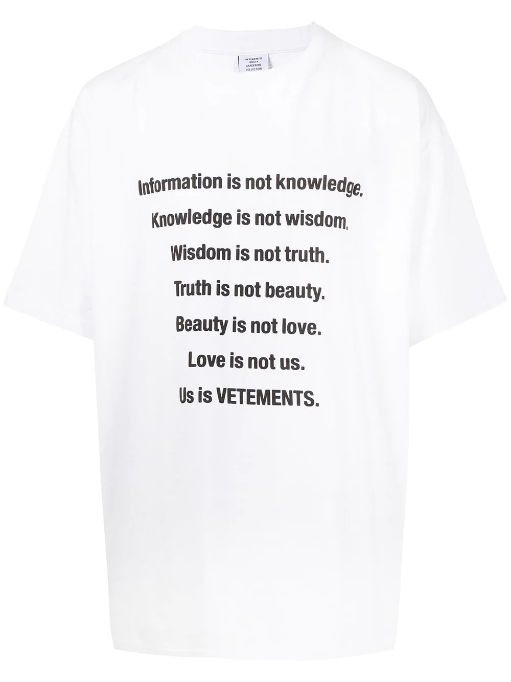 Information slogan-print T-shirt - 1