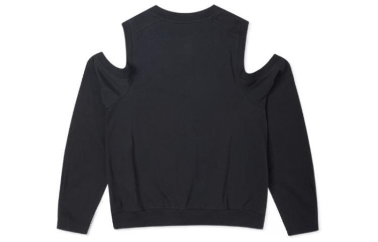 (WMNS) Converse Twisted Knits Cold Shoulder Top 'Black' 10023190-A01 - 2