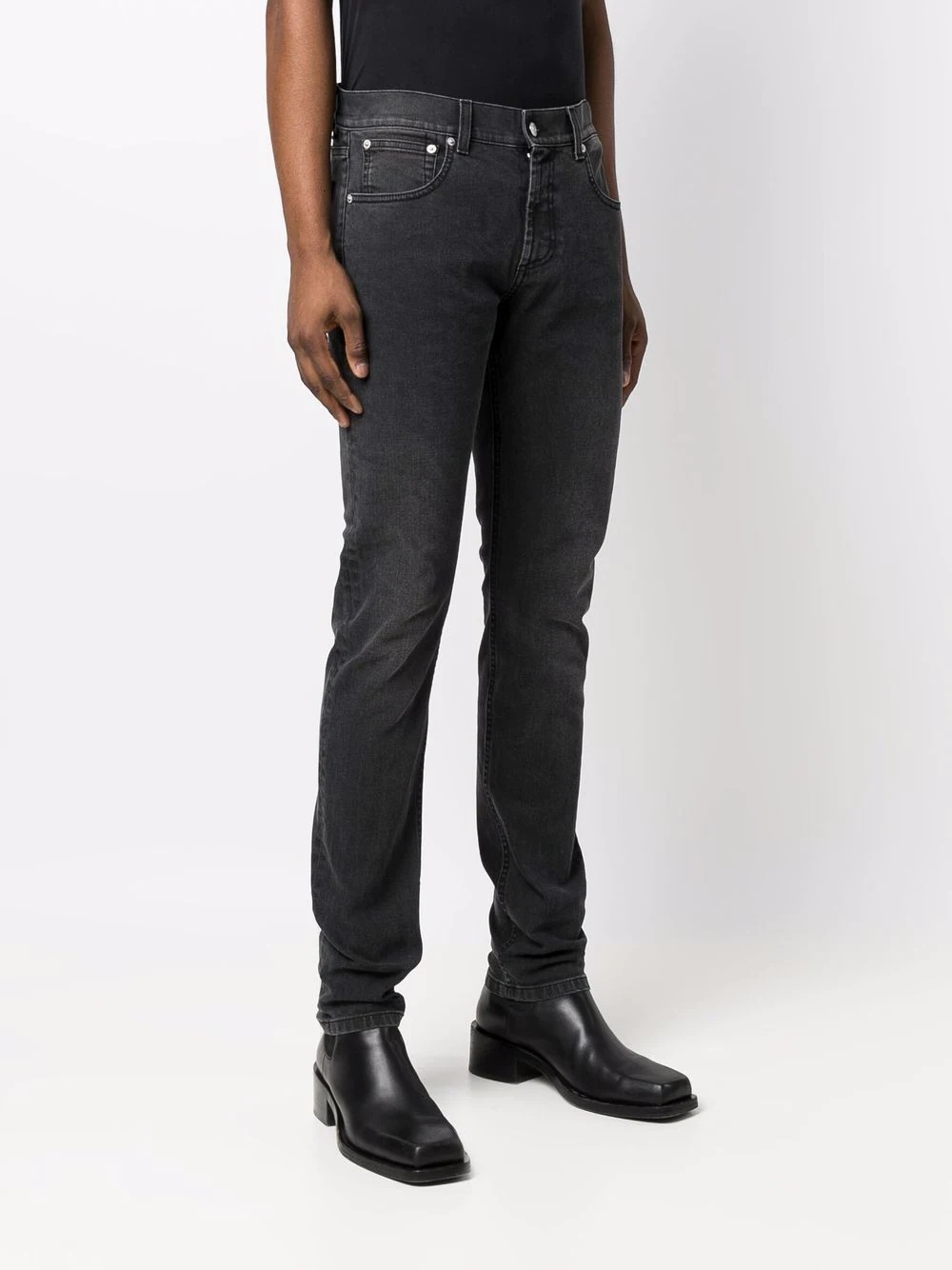 logo-embroidered skinny jeans - 5