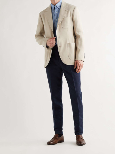 Brunello Cucinelli Linen and Cotton-Blend Trousers outlook