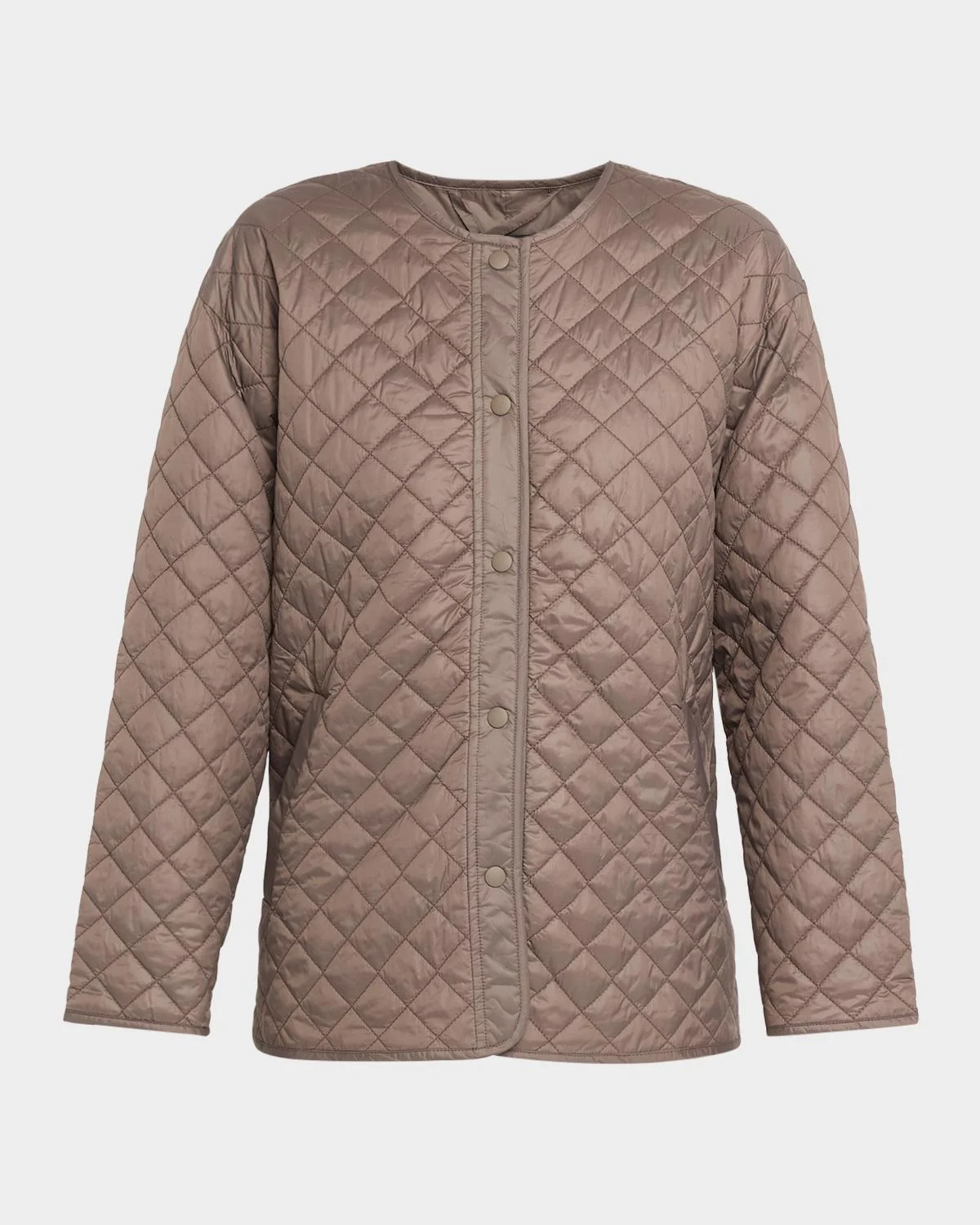 Quilted Snap-Front Coat - 1