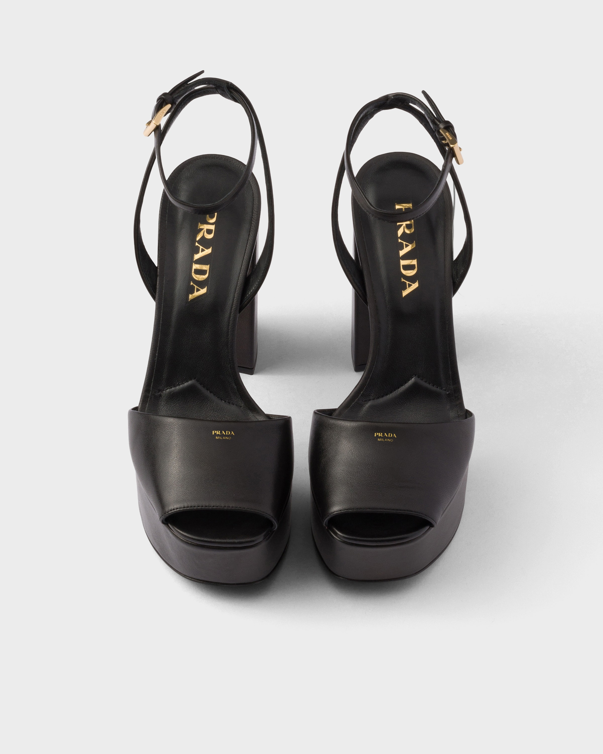 Nappa leather platform sandals - 3