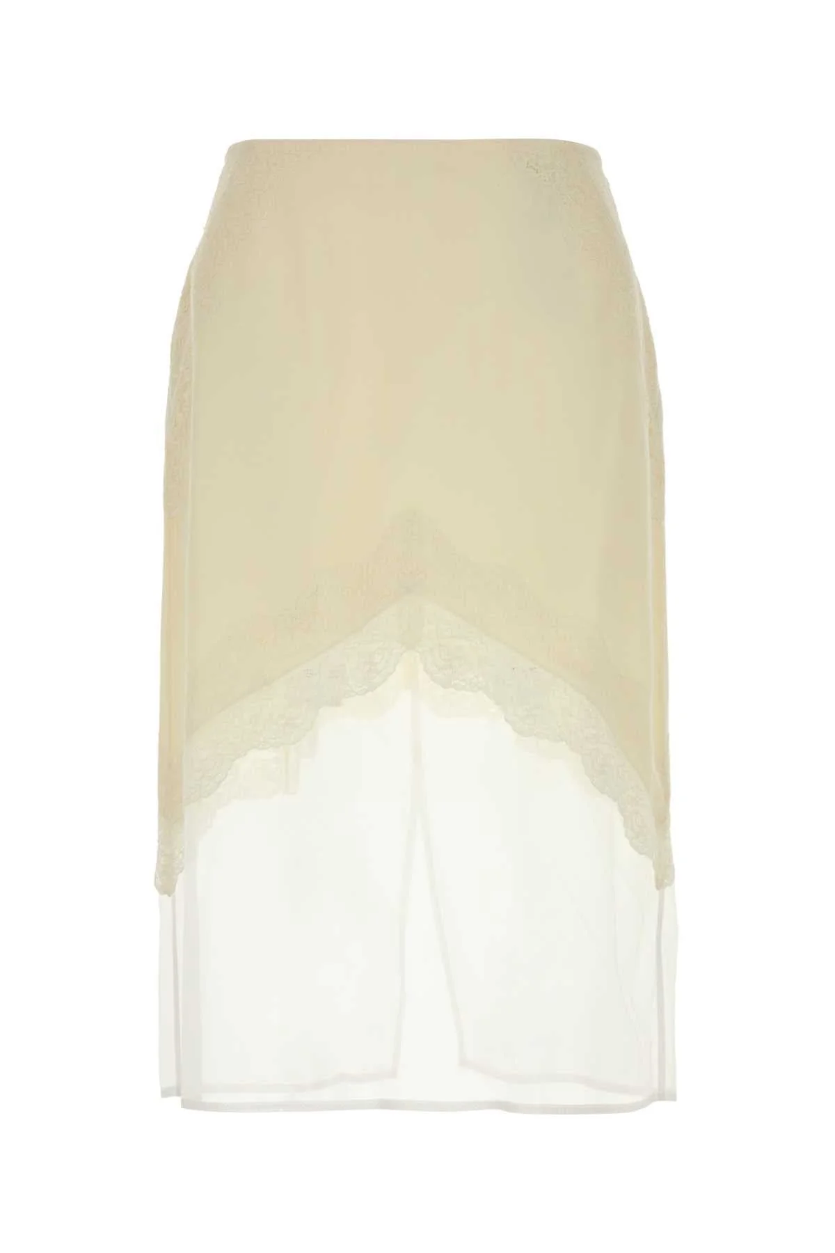Jil Sander Women Cream Viscose Blend Skirt - 1