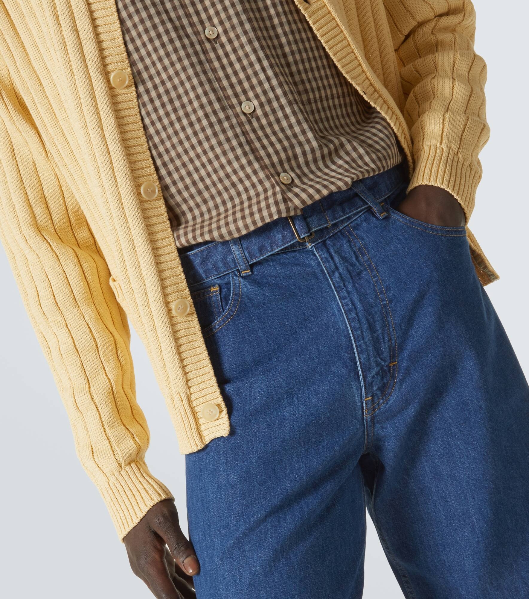 Belted straight jeans - 5