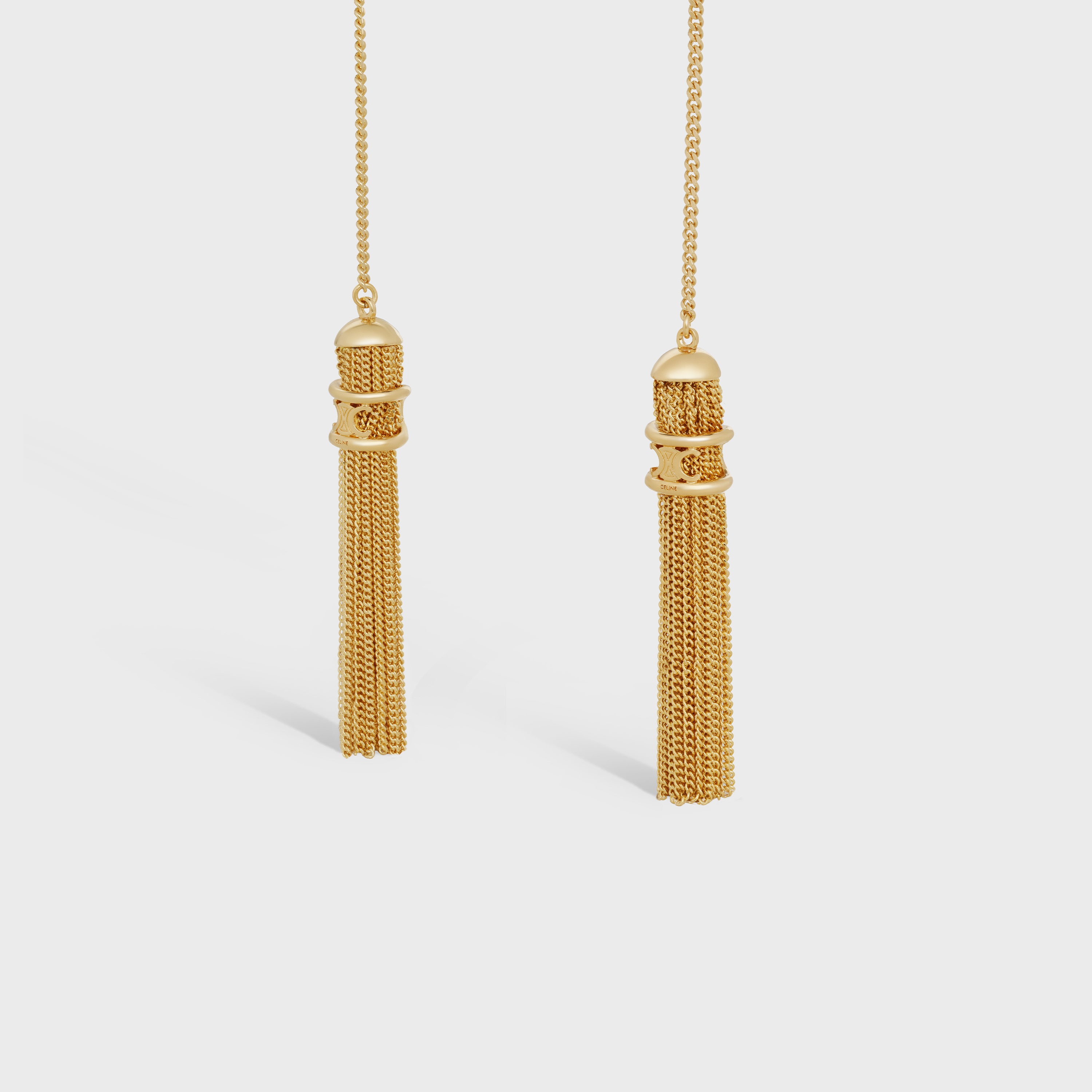 Maillon Triomphe Pompons Necklace in Brass with Gold Finish - 2