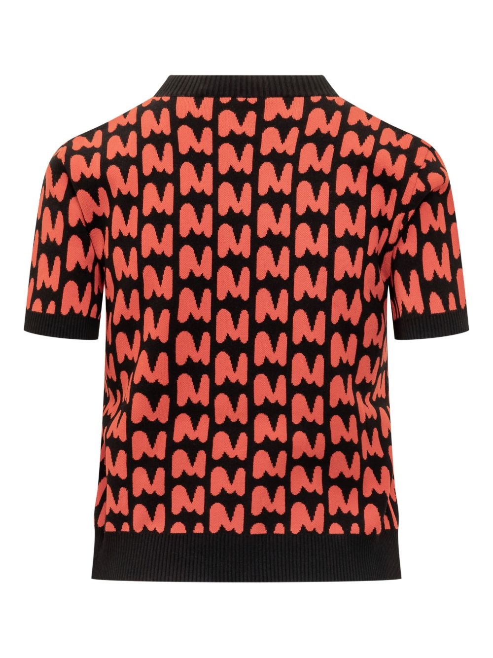 logo-jacquard short-sleeve sweater - 2