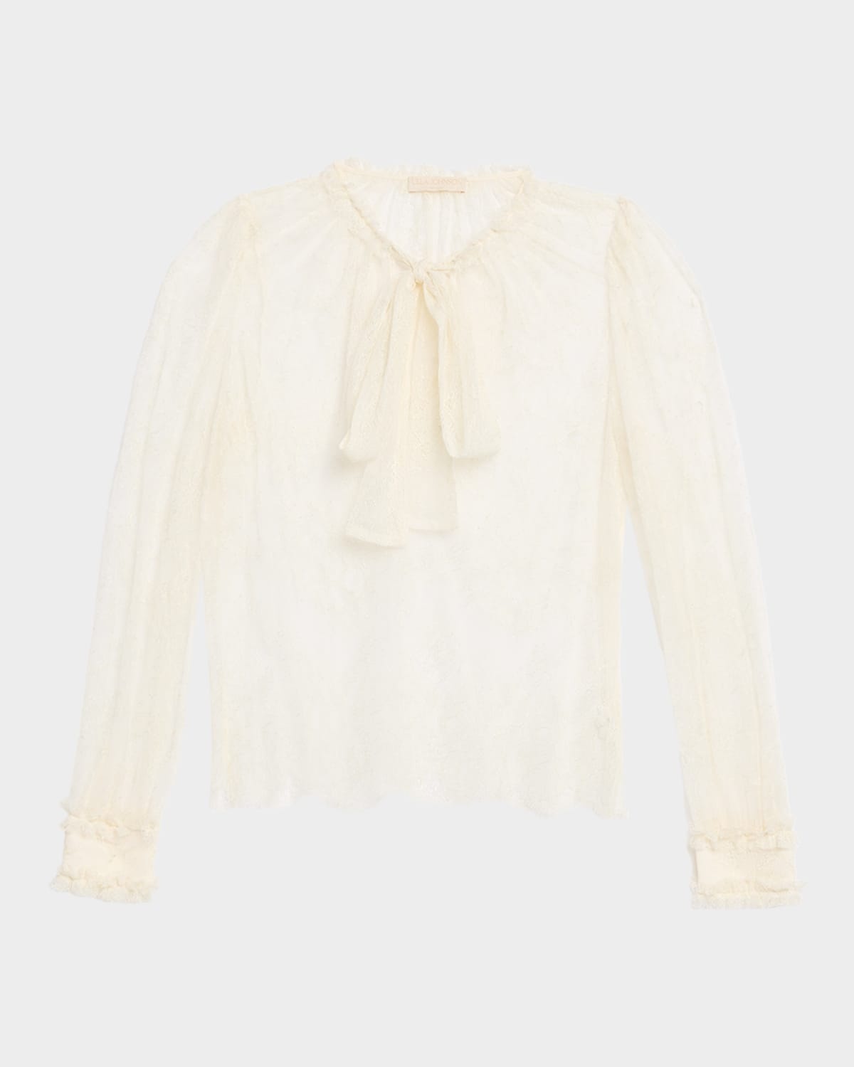 Iliana Lace Neck-Tie Blouse - 1