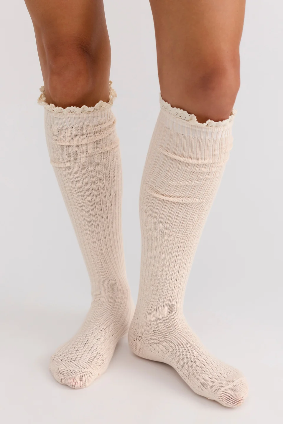Misty Solid Tall Socks - 1