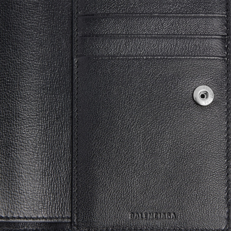 Men's Japan Exclusive - cash Folded Vertical Card Holder in Black/cherry Red 4