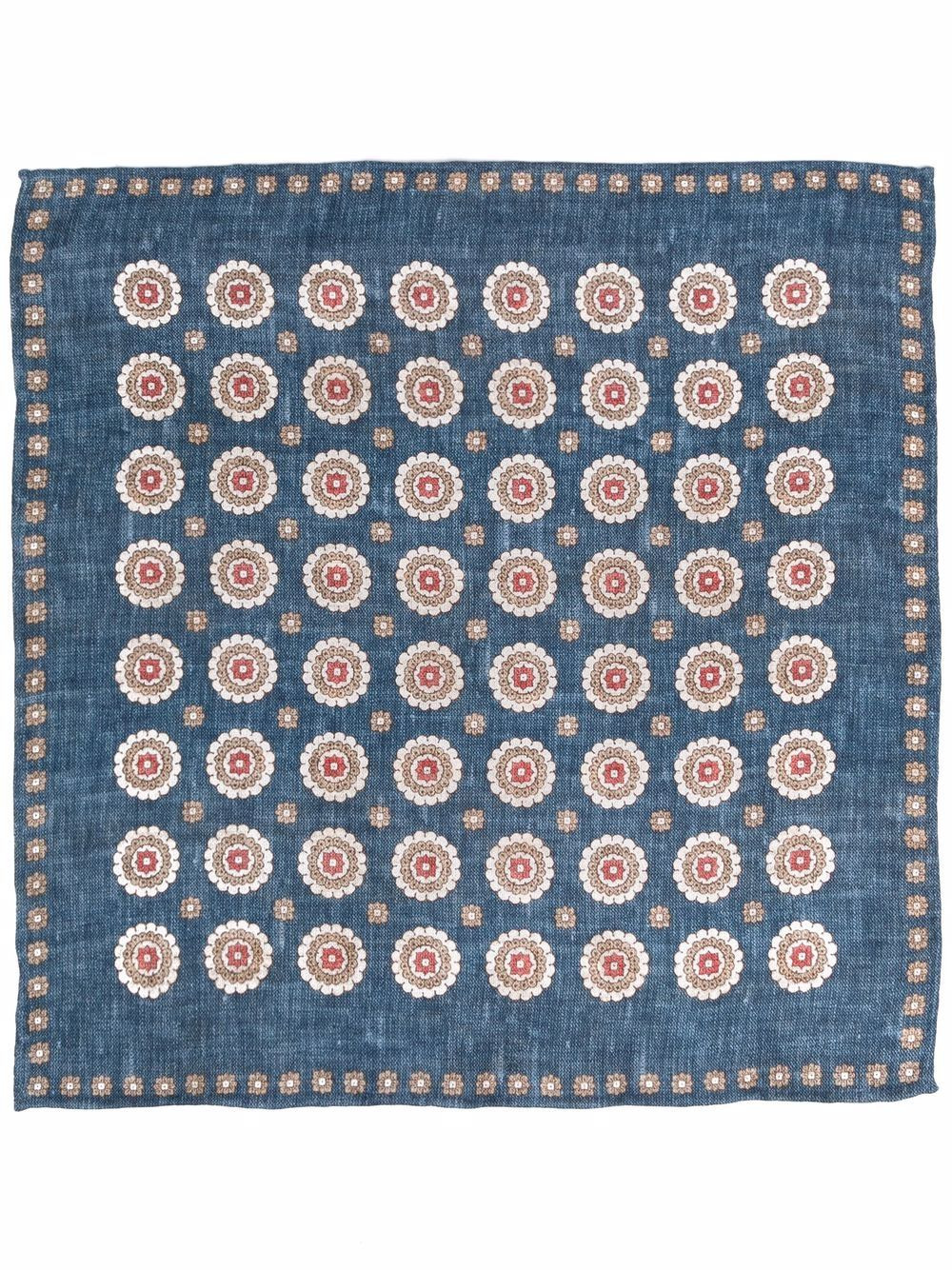 flower-print denim scarf - 3
