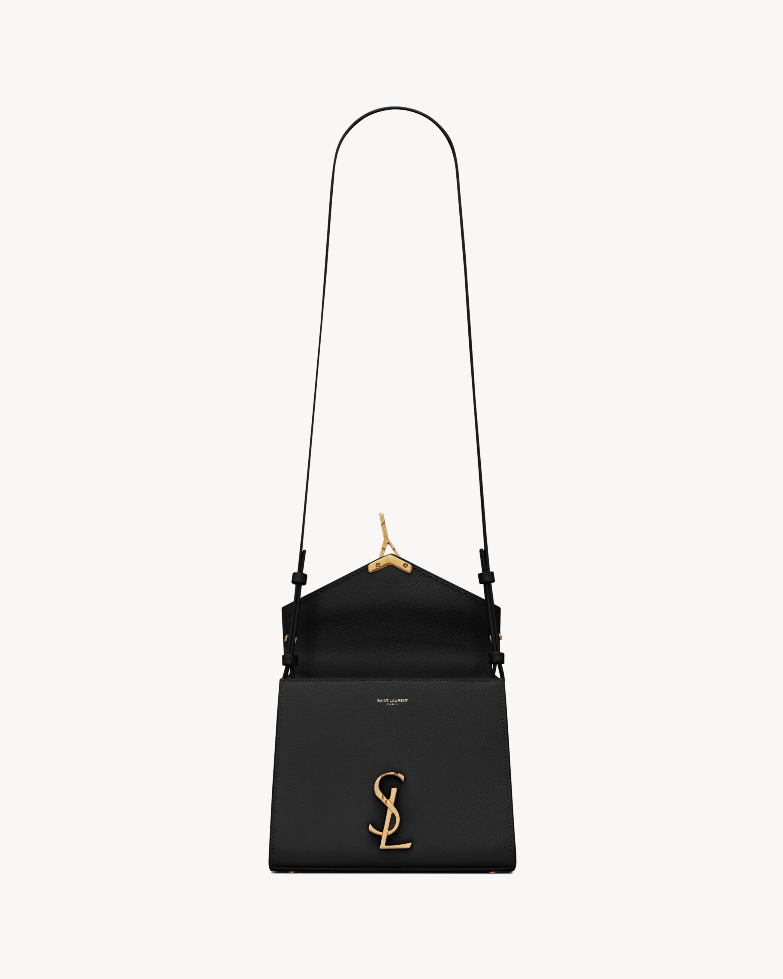 CASSANDRA MINI TOP HANDLE BAG IN GRAIN DE POUDRE EMBOSSED LEATHER - 5