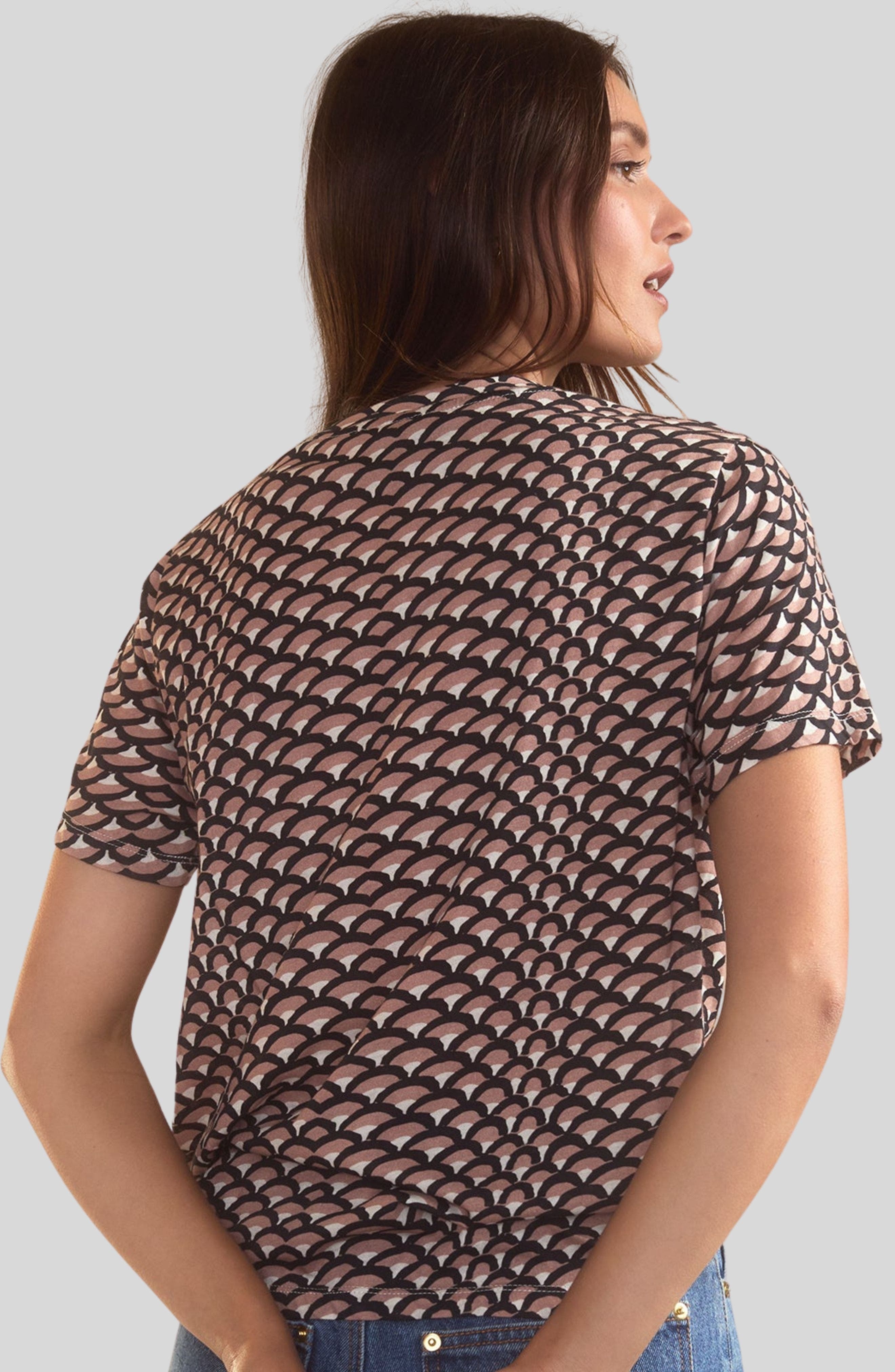 Cynthia Rowley Fanfare Tee in Black Camel at Nordstrom - 3