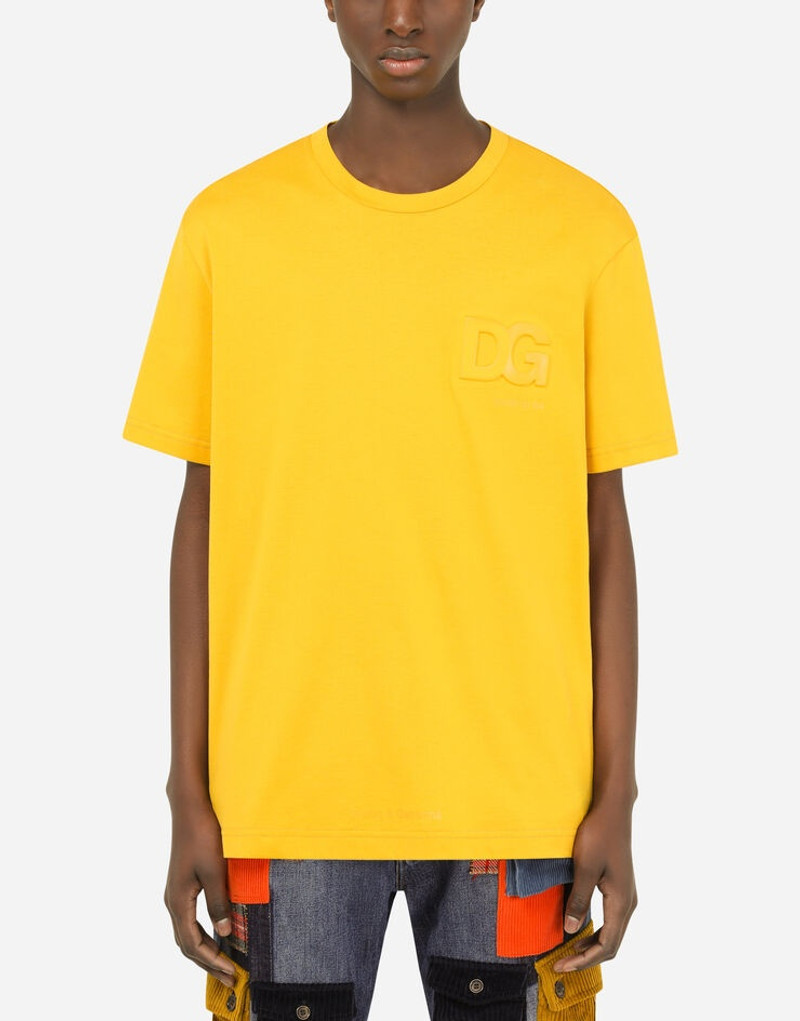 Cotton T-shirt with 3D DG logo 2