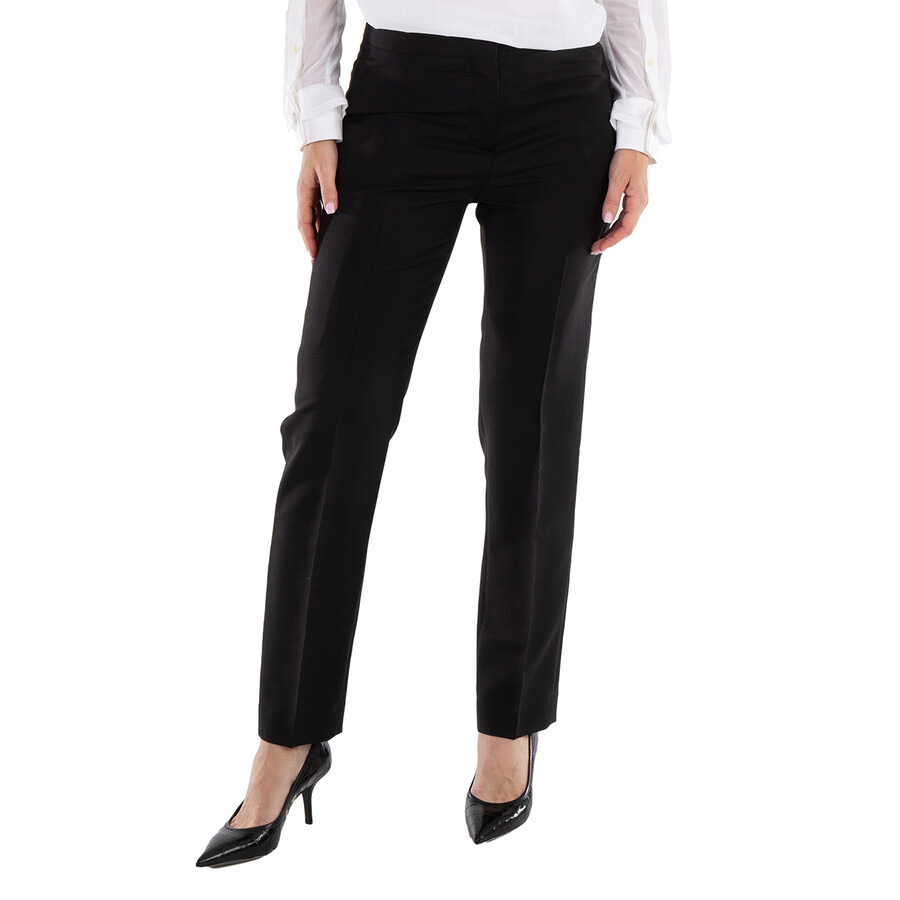 Burberry Aimie Mohair Wool Tailored Trousers In Black - 3