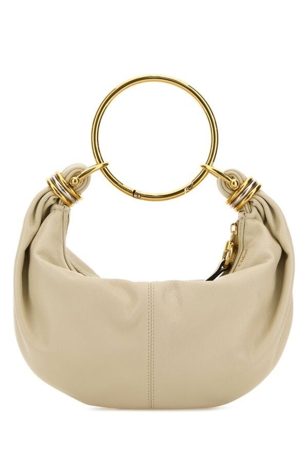 ハンドバッグ CHLOE IVORY LEATHER BRACELET HANDBAG Chloé Ivory leather Bracelet handbag | gebnegozionline