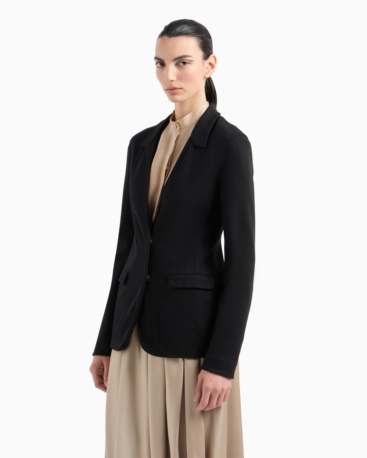 ASV SINGLE-BREASTED JACKET IN WOOL DOUBLE JERSEY - 2