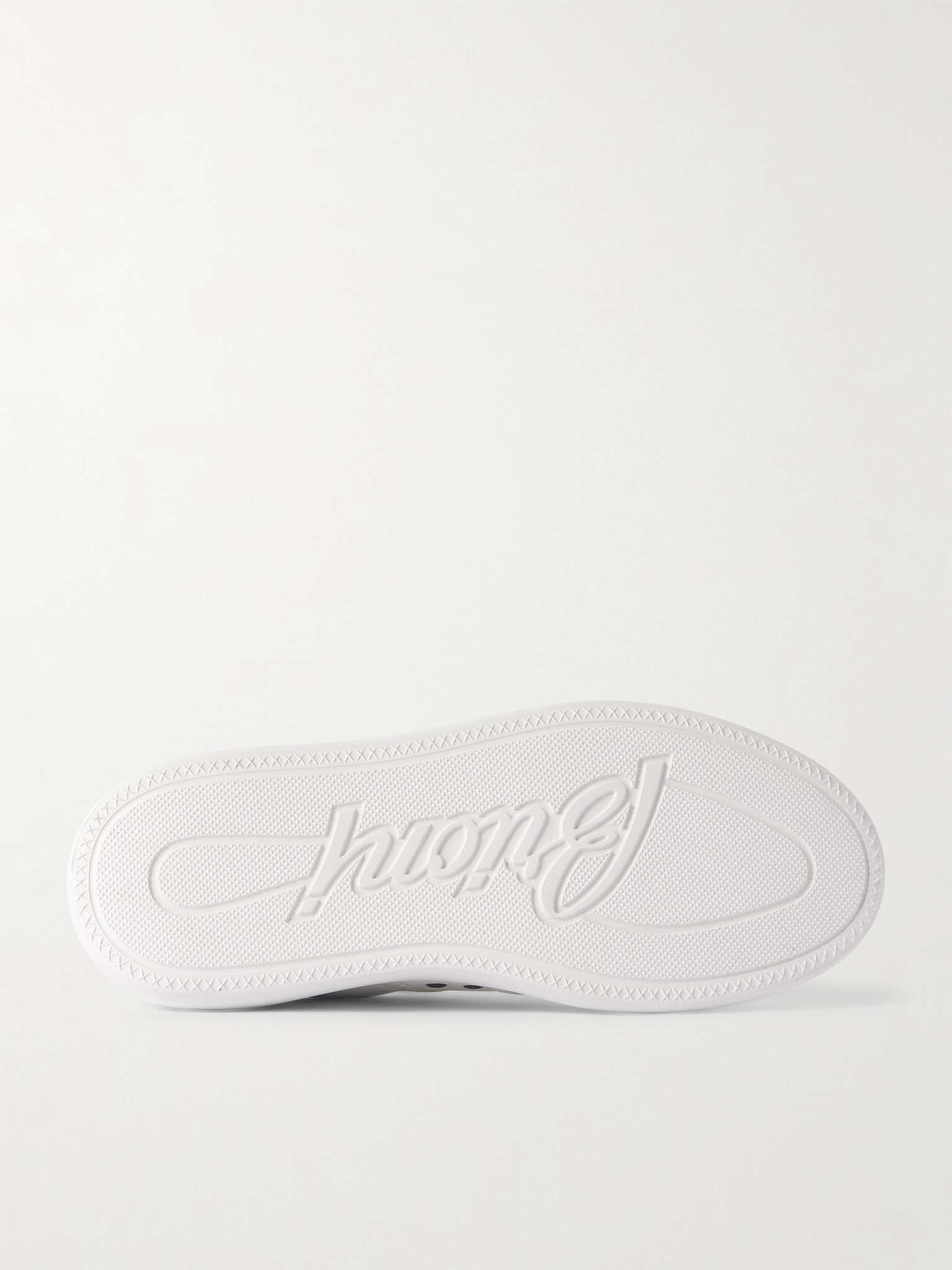 Suede-Trimmed Leather Sneakers - 3