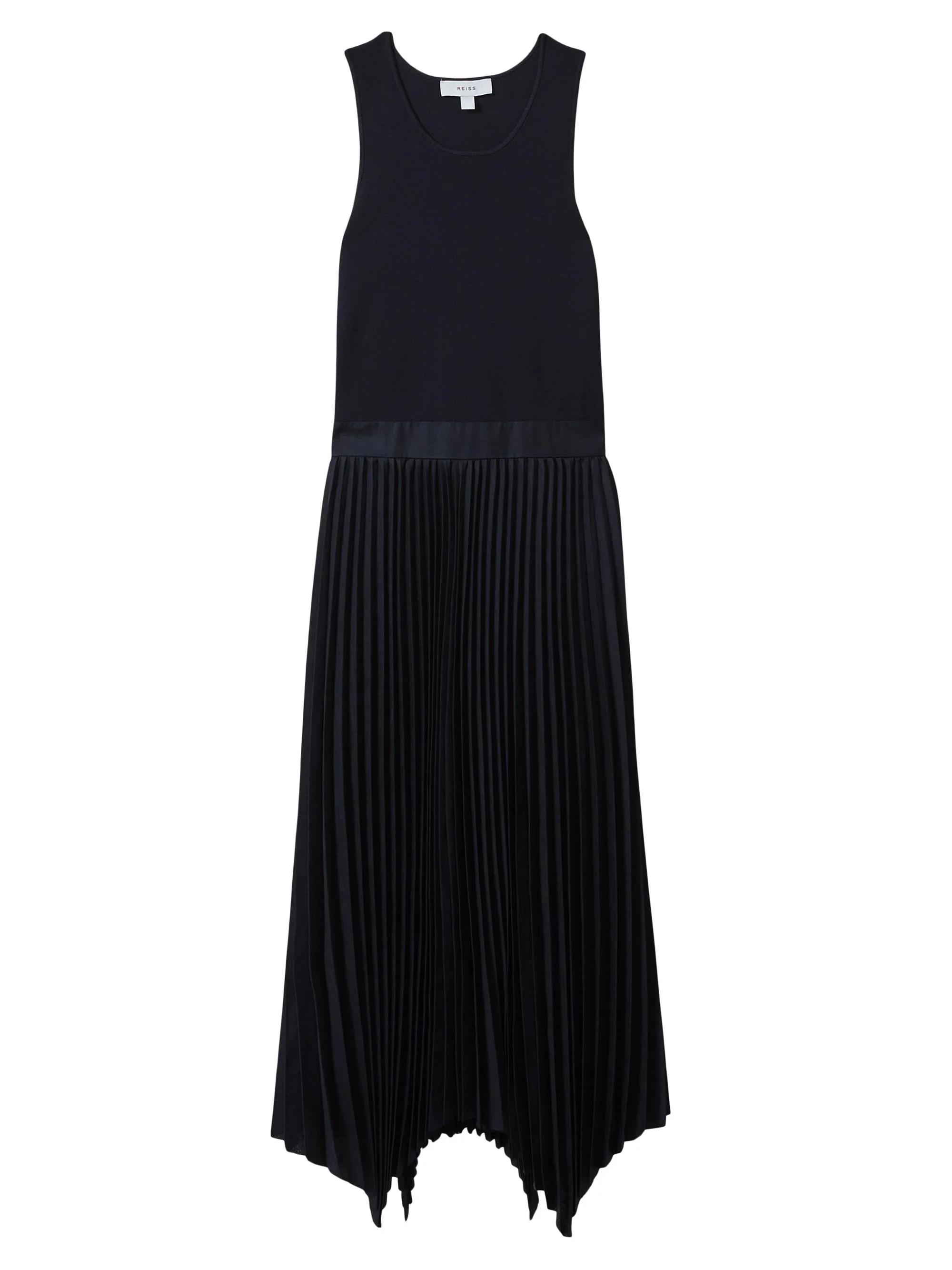 Women's Marnie Drop Waist Pleated Midi-Dress - Navy - 1