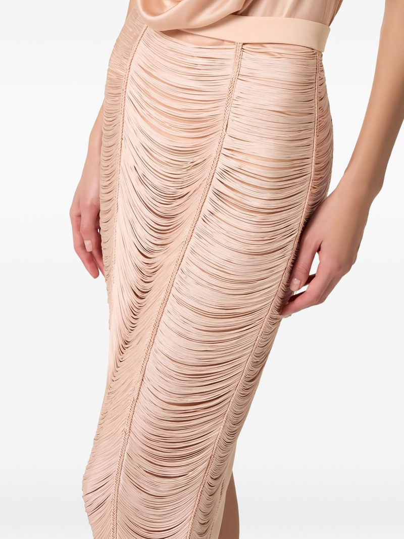 fringe textured midi skirt 5