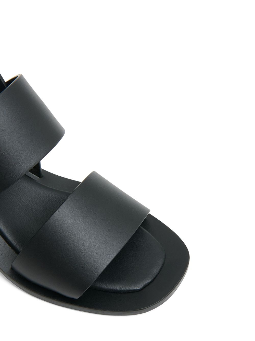 60mm leather heeled sandals - 4