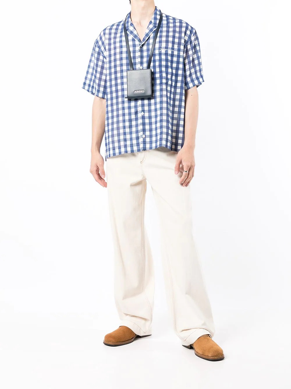 short-sleeve gingham shirt - 2