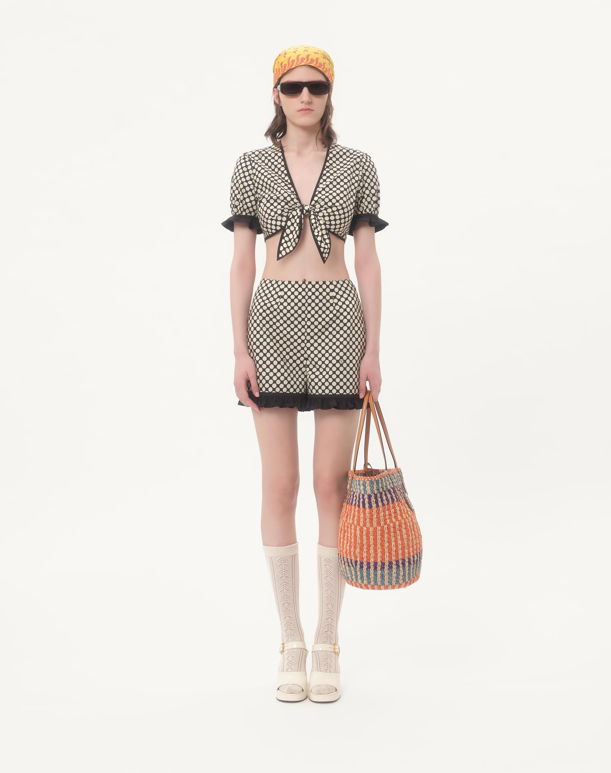POPLIN SHORTS WITH PLUS DE POIS PRINT - 2