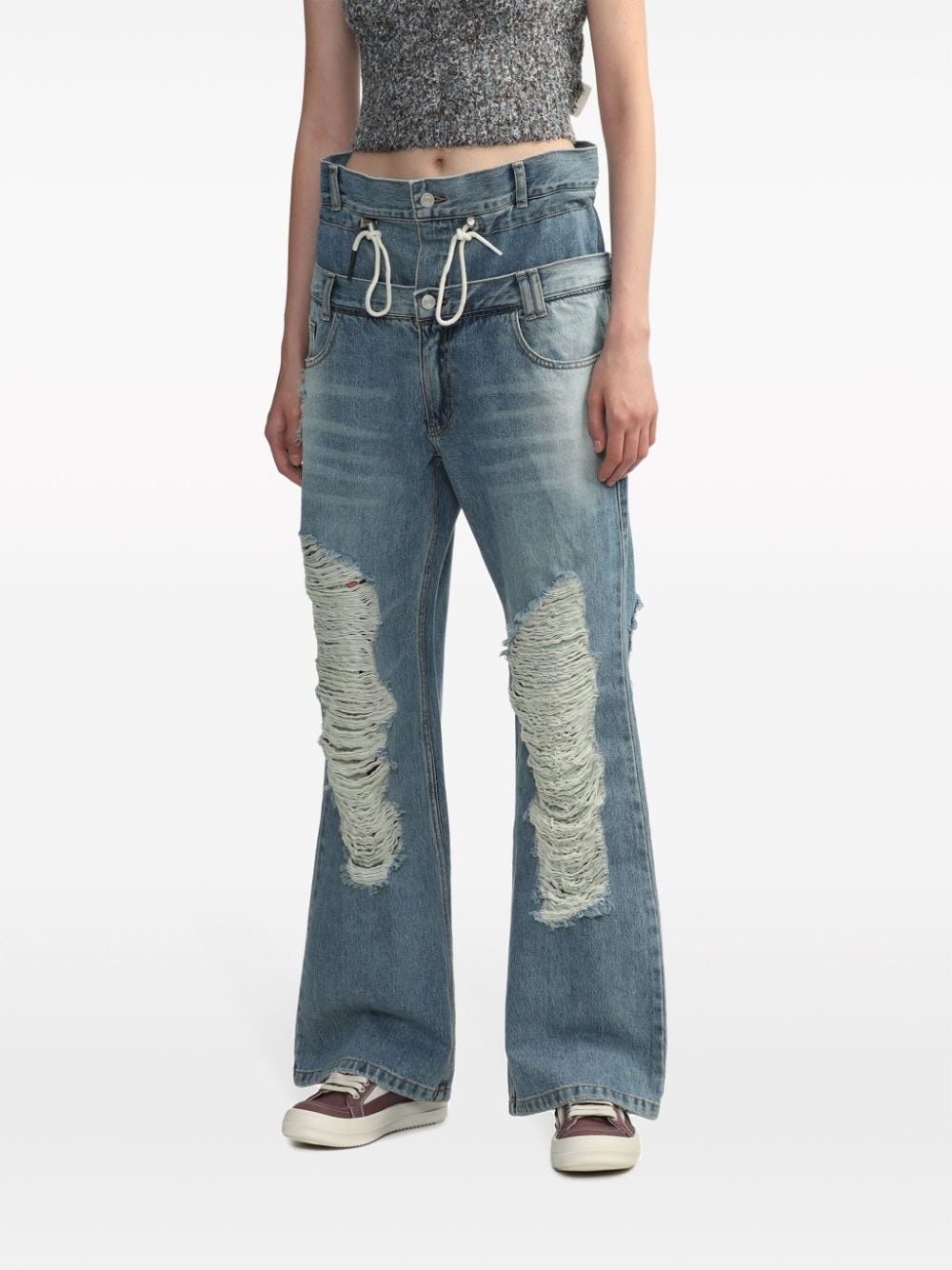 Beria high-rise straight-leg jeans - 3