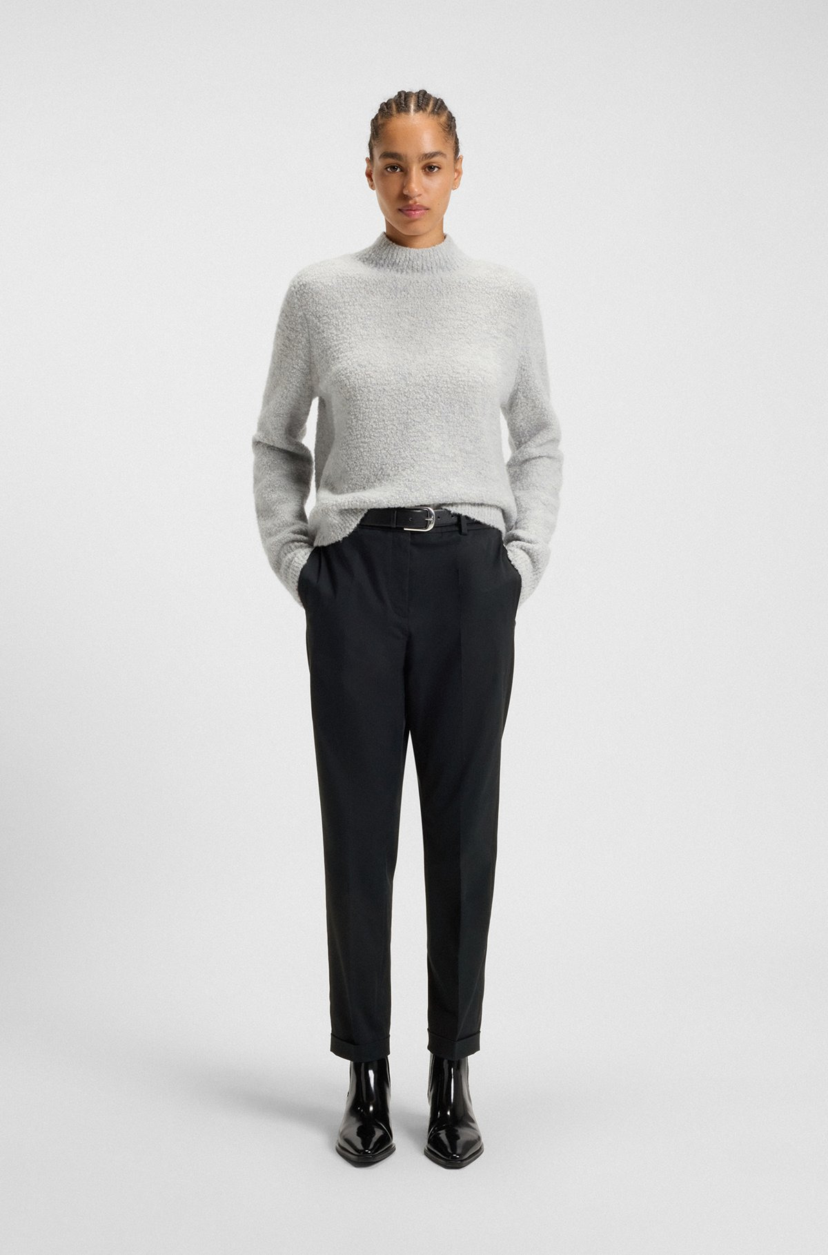 REGULAR-FIT TROUSERS IN STRETCH-COTTON TWILL - 3